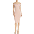 Nookie Elena Midi Off the Shoulder Midi Dress in Blush Sz XS