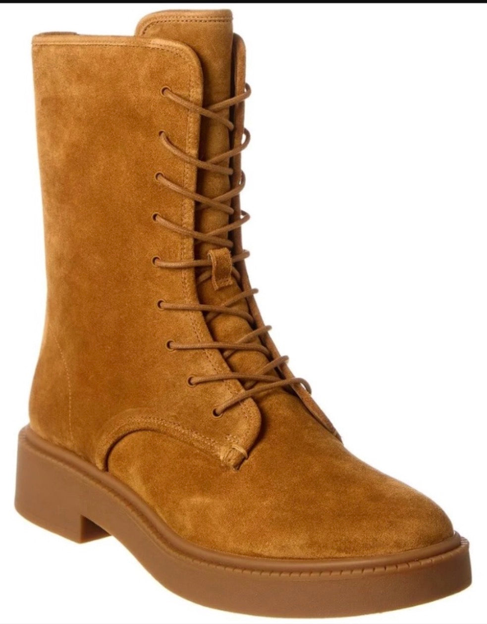 Vince Kady Suede Lace-Up Tall Boots in Chestnut Size 10 $450