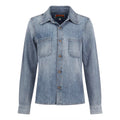 Daily Blue Denim Luxury Button Down Birdie in the Pond Vintage Wash Sz XS
