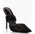 Jessica Rich Exotic Ankle Wrap Sandals in Black Sz 38 Sz 8 $150