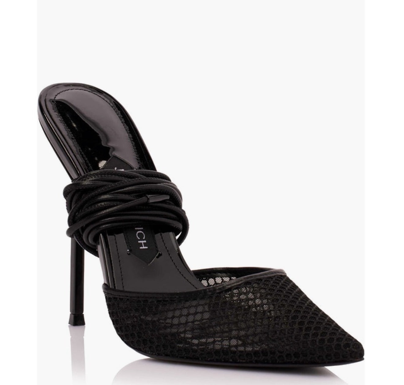 Jessica Rich Exotic Ankle Wrap Sandals in Black Sz 38 Sz 8 $150