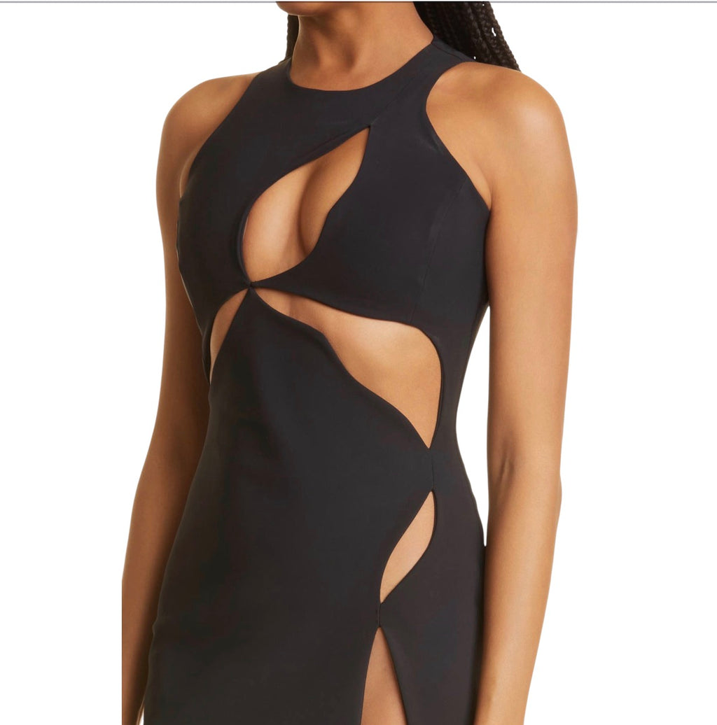 Mother of All Ariel Cut-Out Mini Dress Black