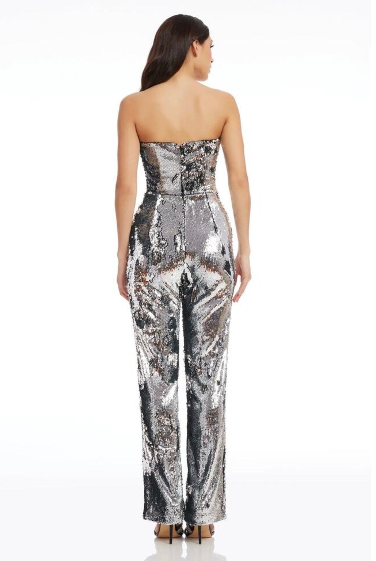 Dress the Population
Andy Sequin
Strapless Jumpsuit Silver Sz XXS $316