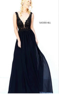 Sherri Hill Enticing Beaded Lace
Long Dress in Black Sz 0 $298