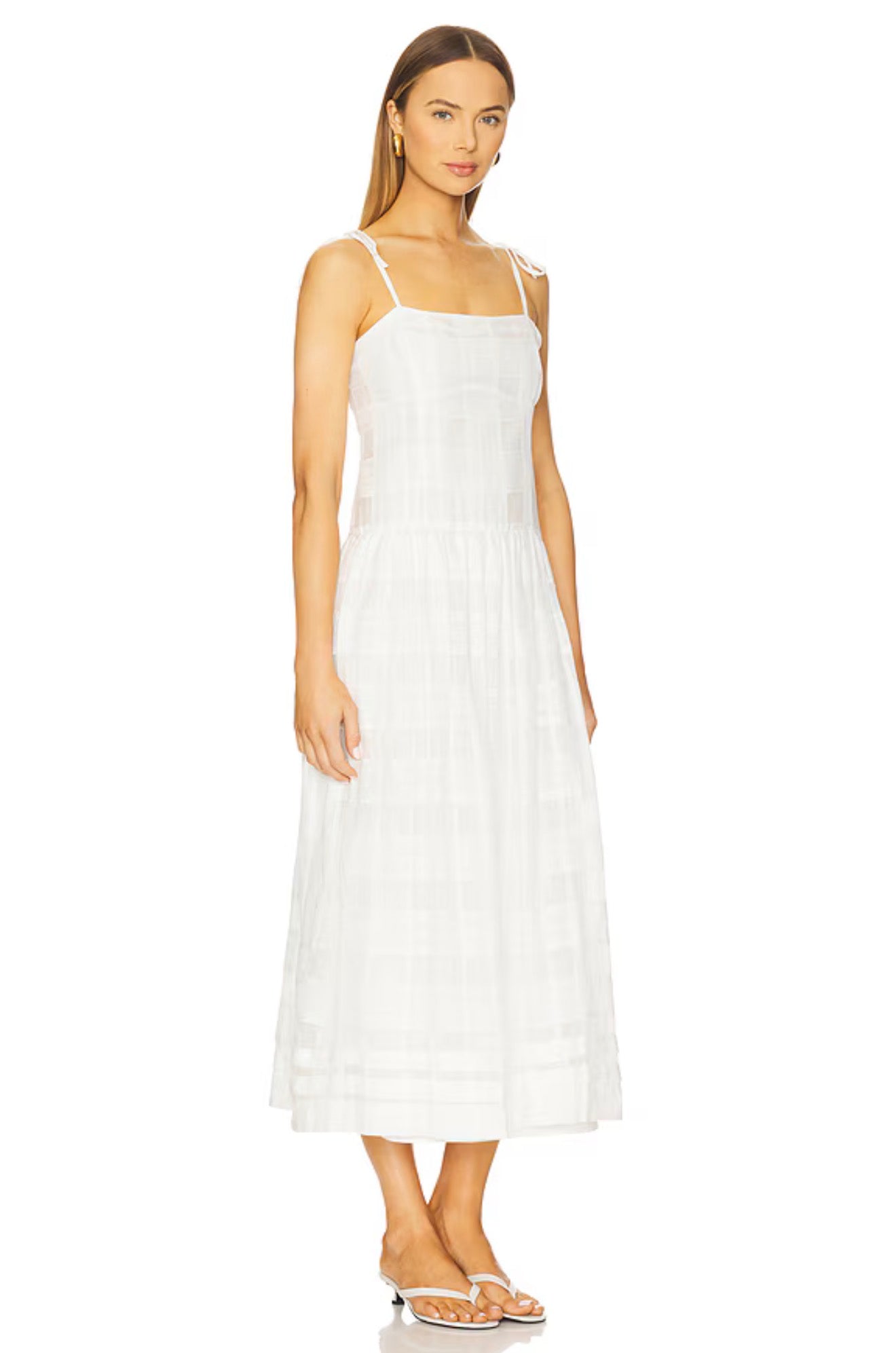 Rag & Bone Presley Plaid Dress in White sz 4 $498