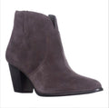 Frye Jennifer Suede Western
Ankle Bootie Block Heel in Charcoal Size 6