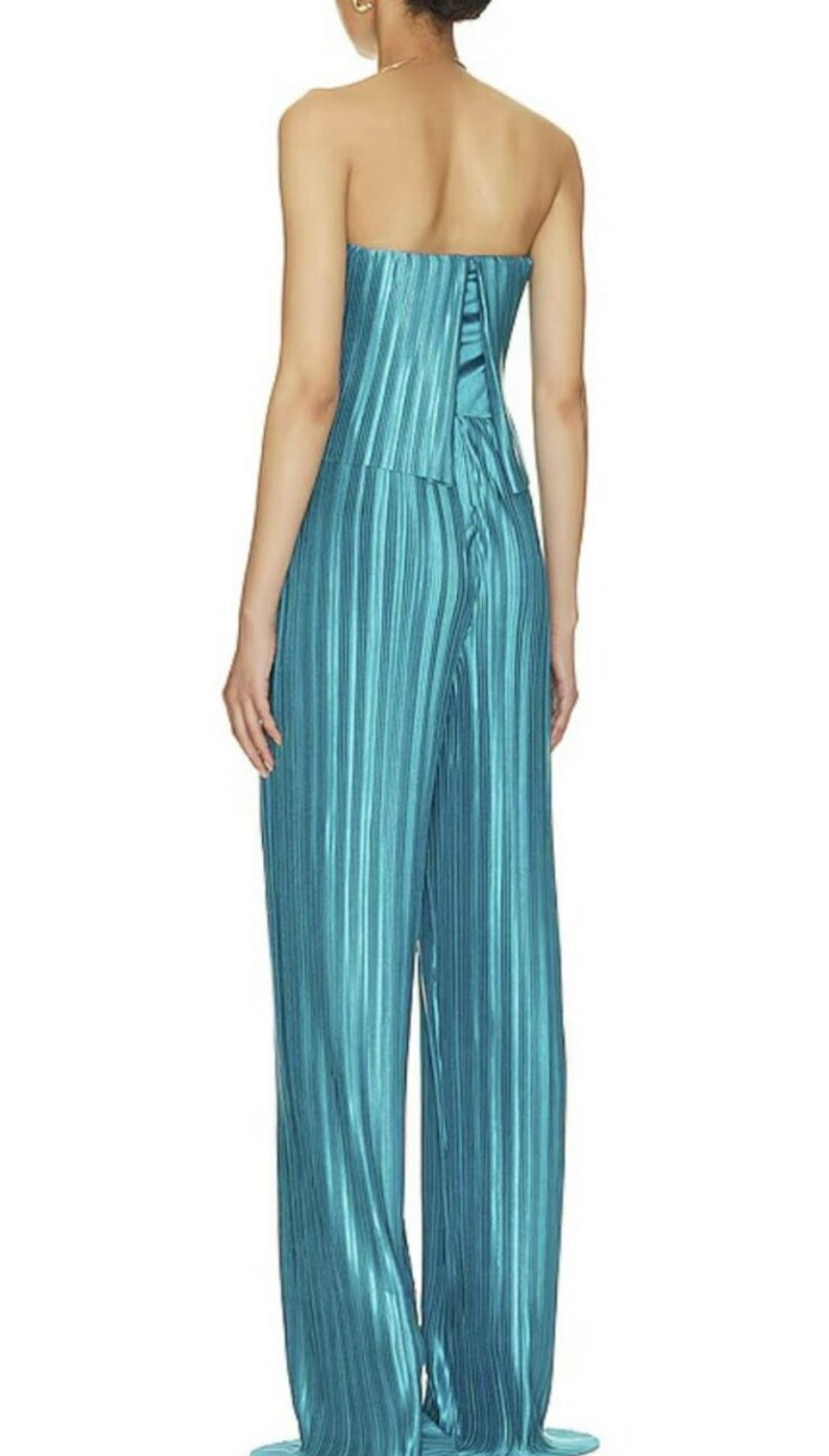 Amanda Uprichard Collina Jumpsuit Maui Pleated Strapless XS $260