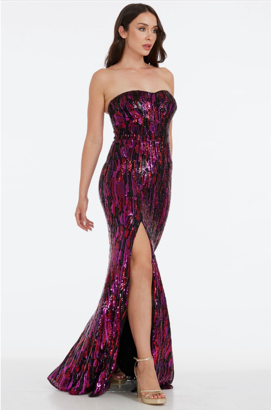 Dress the Population
Nikita Sequin
Strapless Gown in Fuchsia Multi Sz XS $388