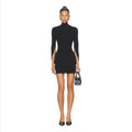 Alexander Wang Drape Back Sleeve Mini Dress Black Size XS