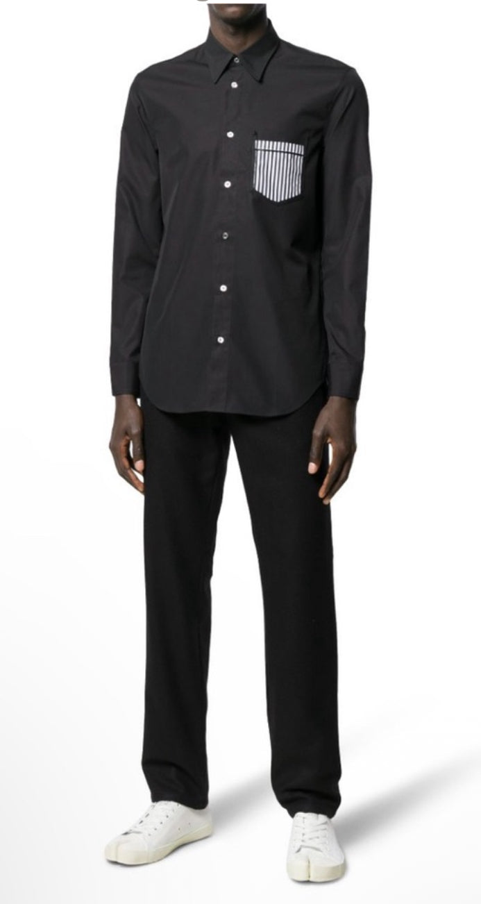 Maison Margiela Decorative Pocket
Men's Button Down Shirt Black Sz 40
$355