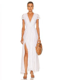 LoveShackFancy Vania Cotton Cut-Out Maxi Dress White  $595