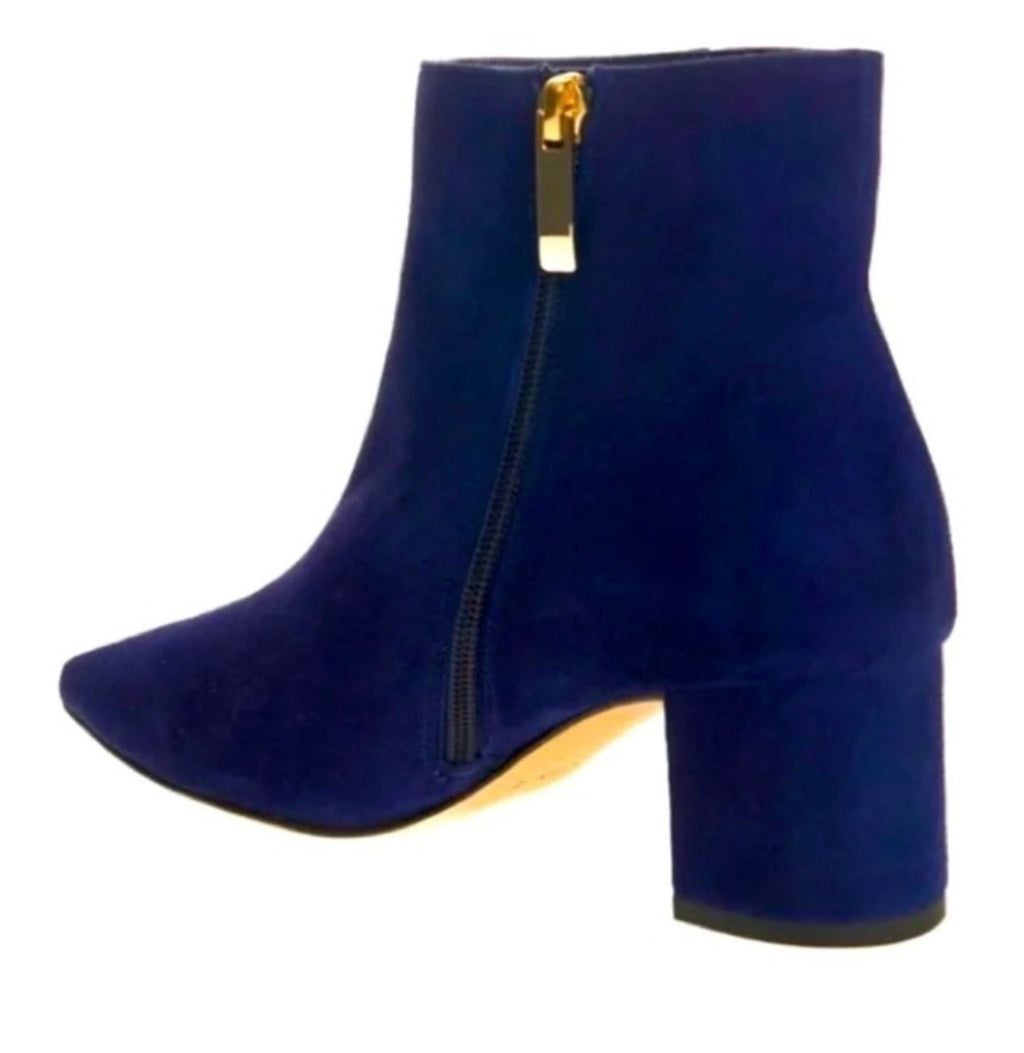 L'Agence Jeanne Pointed Toe Bootie Ankle Boot Suede Midnight
Blue Sz 37 Sz 7 $545