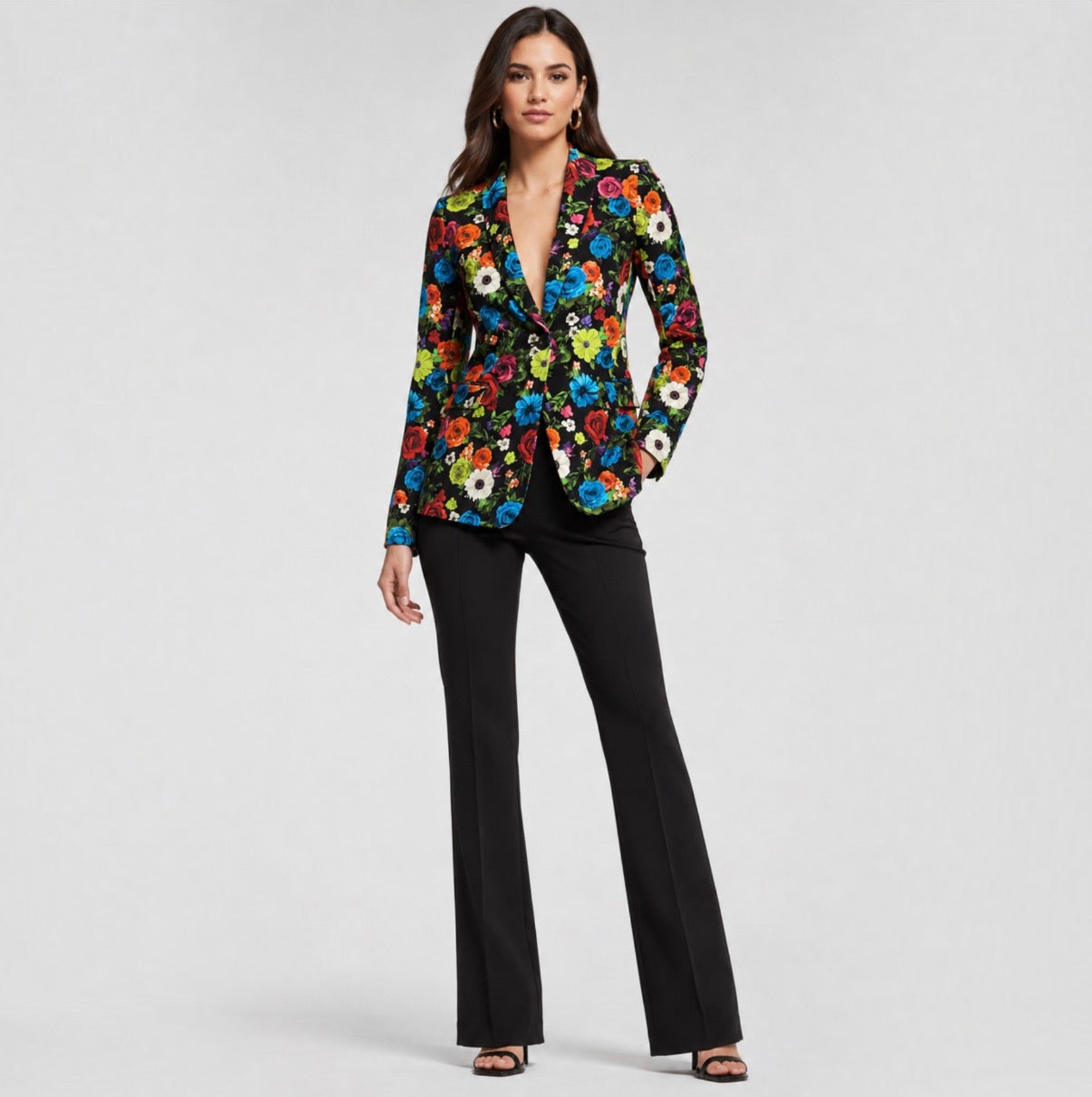Alice + Olivia Macey Flower Garden Floral Blazer Size 6