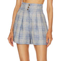 VERONICA BEARD Alicia Wool Bend Short in Blue Multi Sz 4 $378