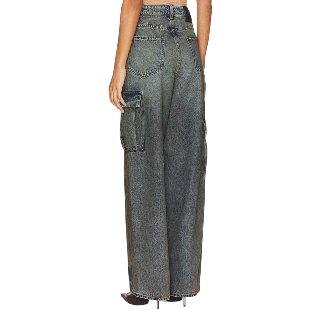 RtA Women's Wide Leg Cargo Jeans Sz 24
