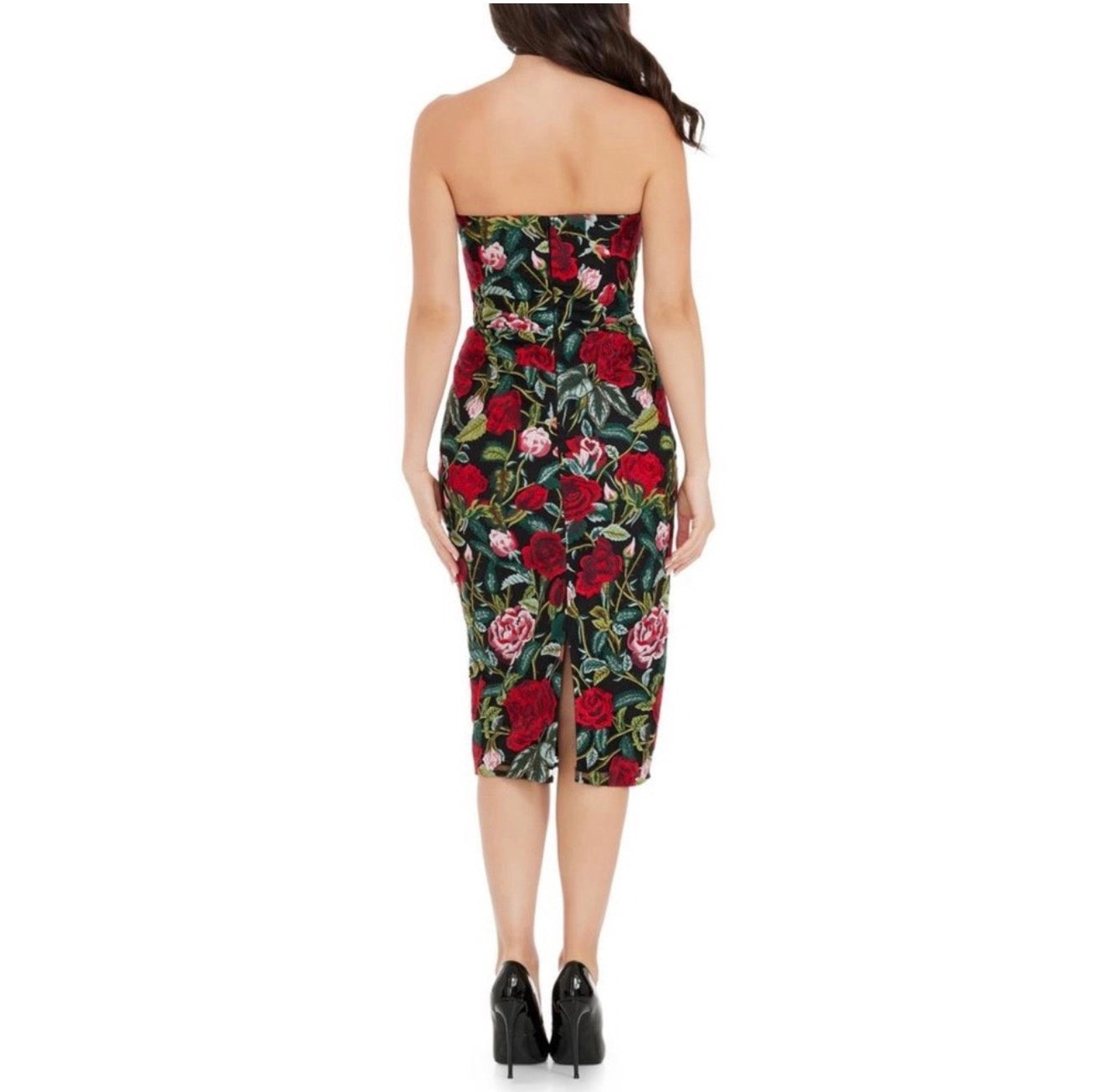 Dress the Population Cosette Strapless Floral Embroidered
Bodycon Dress Small