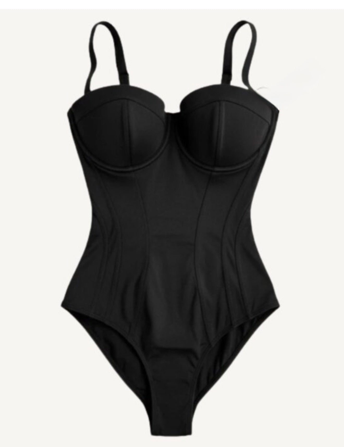 TA3 Black Pushy Sculpting One Piece Swimsuit Bodysuit $188