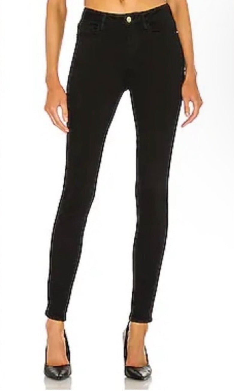 FRAME Women's Le One Skinny
Jeans Black Size 1 fits size 25-28