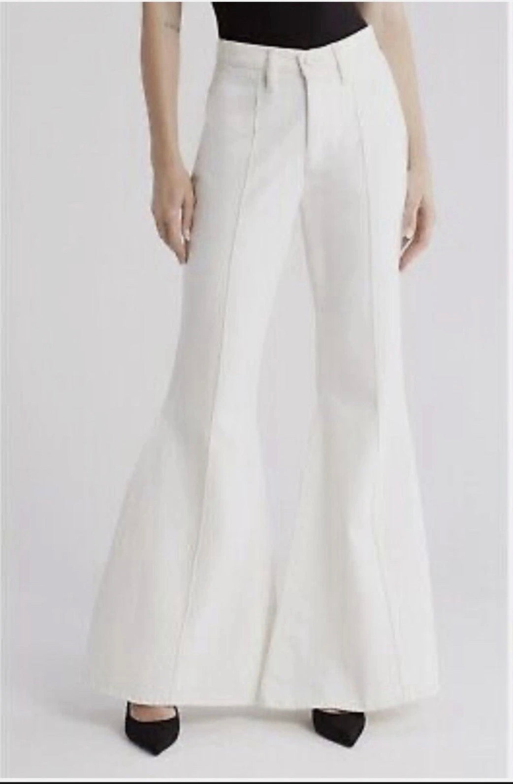 FRAME Extreme High Rise Flare Trouser Natural Clean Size 27 $378