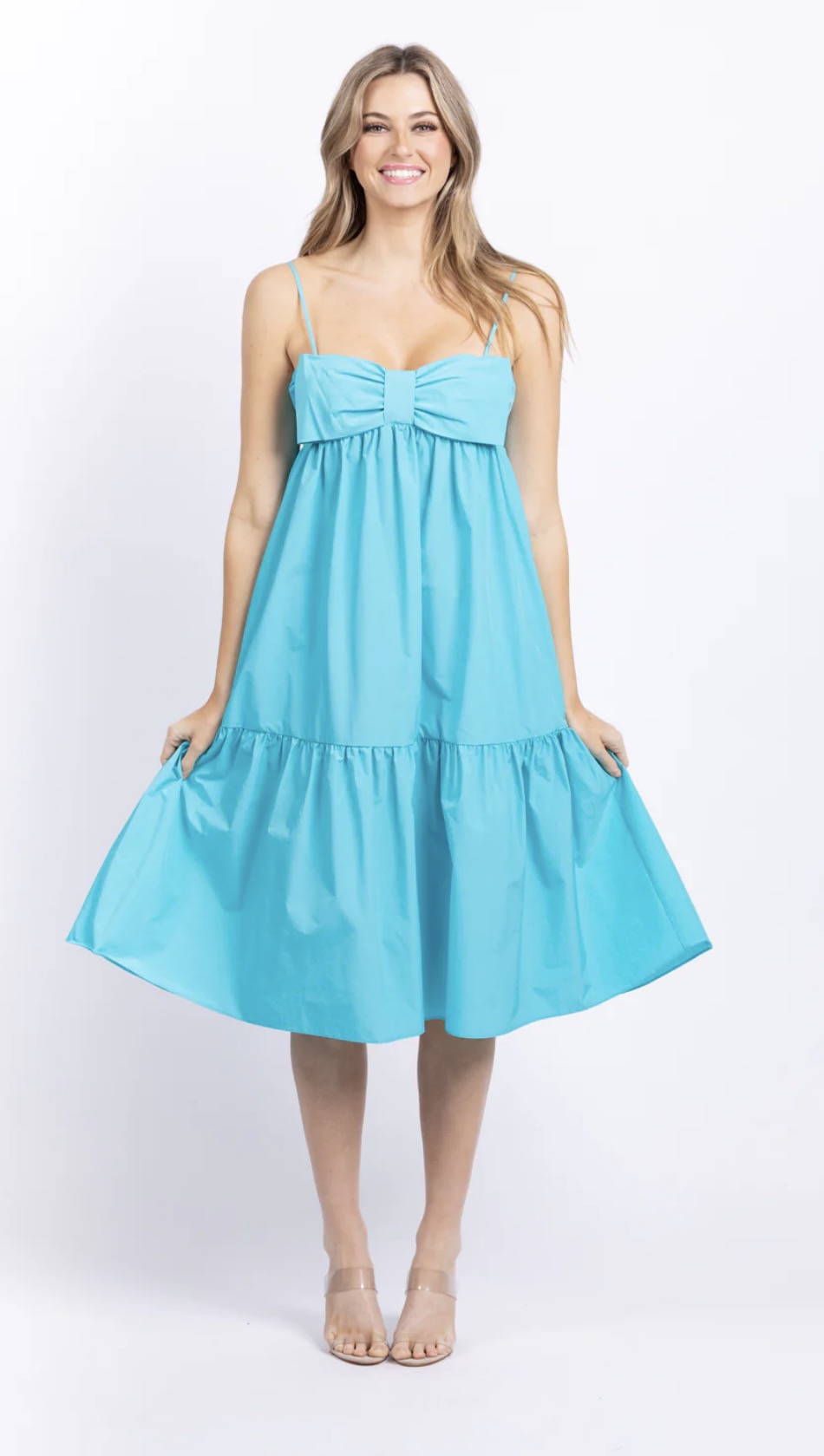 Amanda Uprichard Gianina Midi Dress Marina Blue Sz Small $268