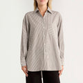 Rag & Bone Maxine Stripe Oversize Poplin Button-Up Shirt Medium / Large