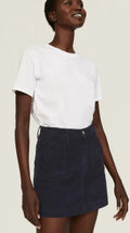 NWT Re/Done Navy 70’s Pocket Mini Corduroy Skirt Size 26 $265