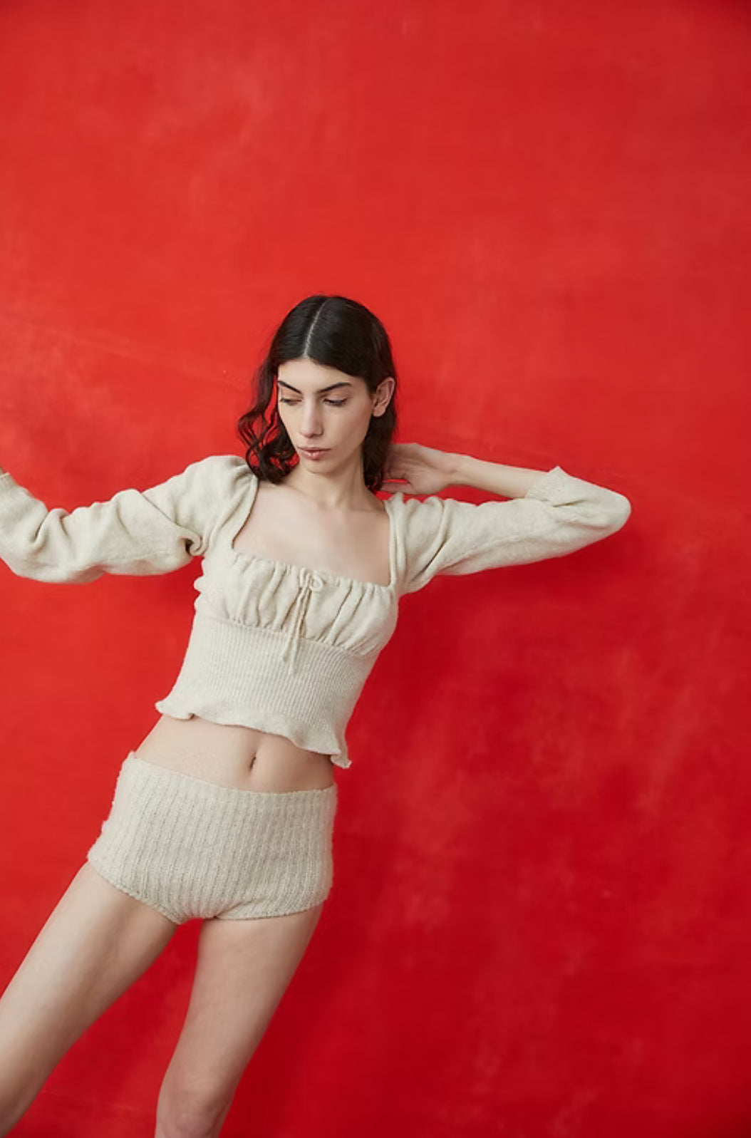 Tach Clothing Bella Wool Sweater Top in Cream $198