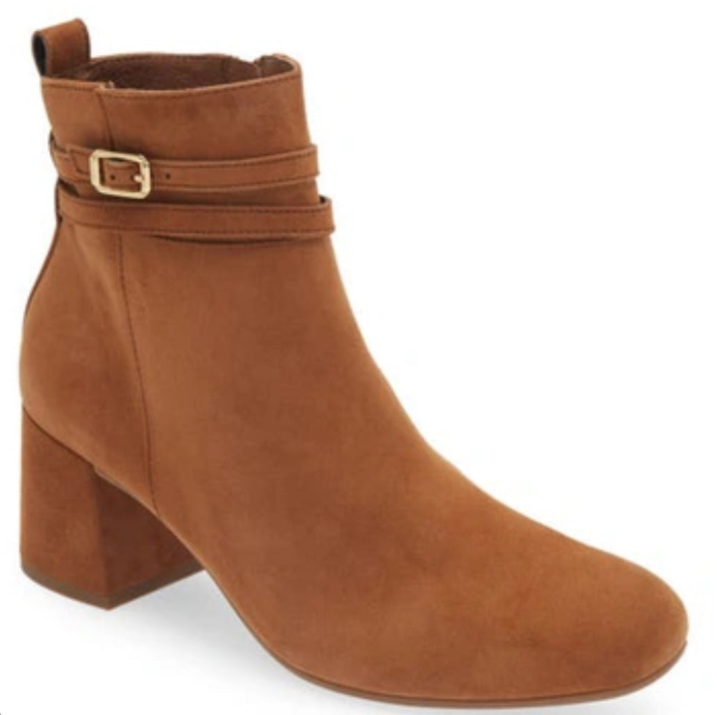 Paul Green Sydney Buckle Bootie in Toffee Suede UK 6.5 US 9 $499