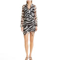 Mother of All Vera Silk Zebra Print Mini Dress Size Small