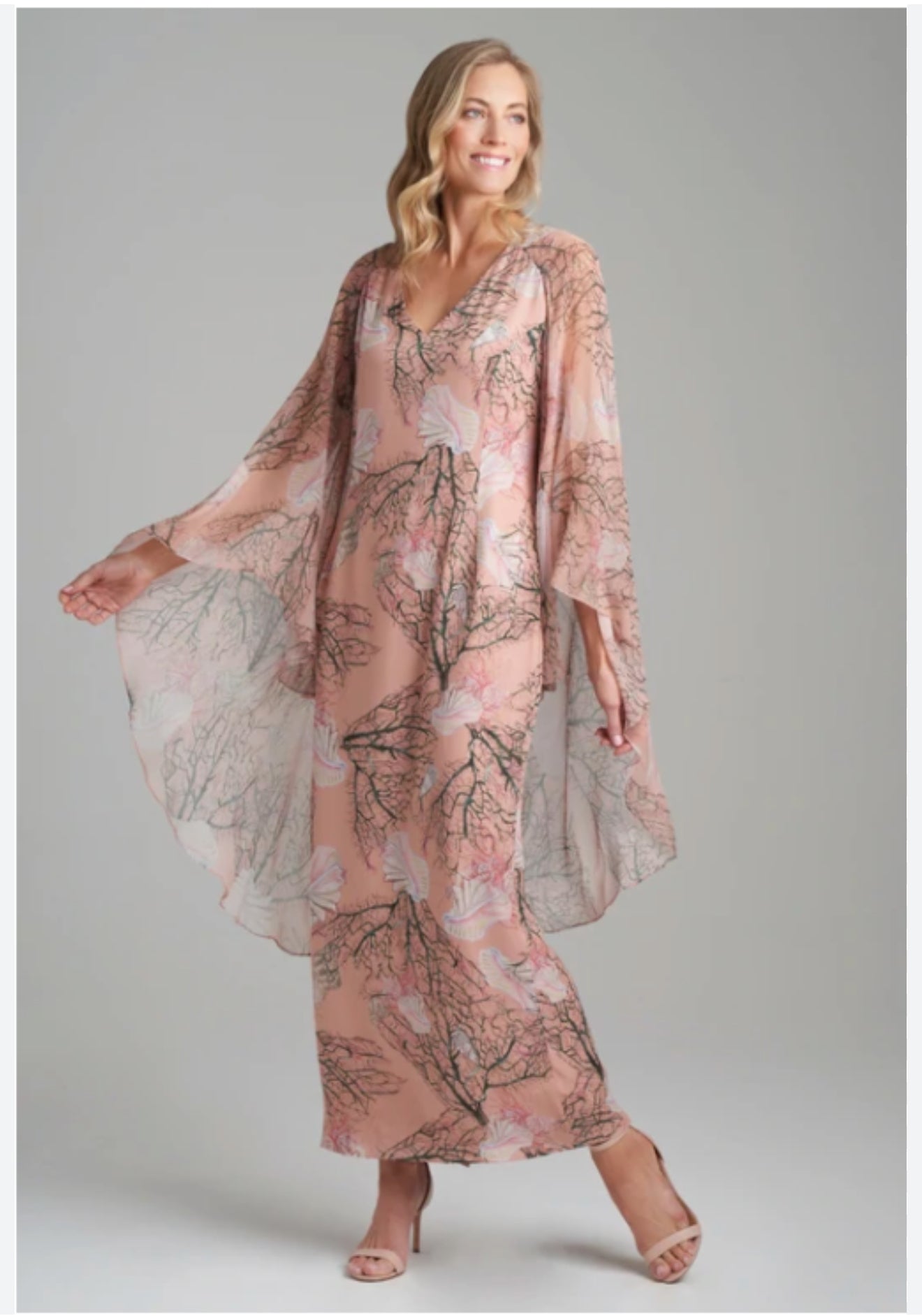 Ala von Auersperg Angelina Silk Maxi Dress in Runaway Beach Sz 6 $1200