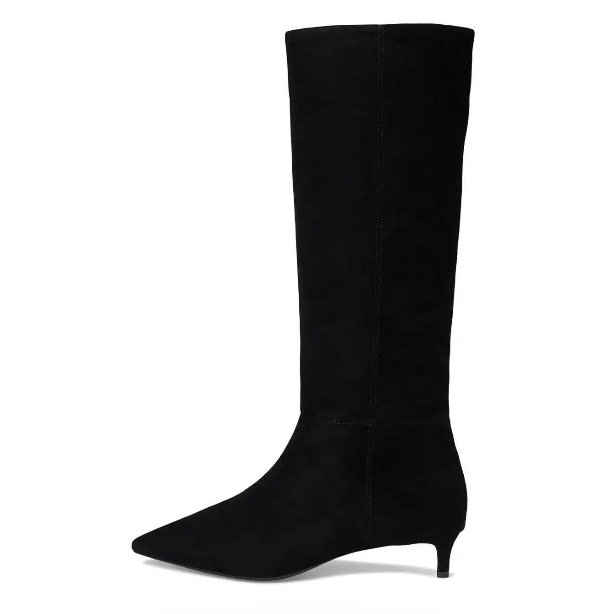Cole Haan Go-To Janece Black Suede Knee High Kitten Heel Boots Size 9