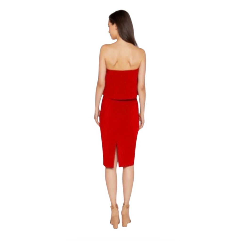 LIKELY Strapless Ruffle Driggs Dress in Scarlet Red Sz 8