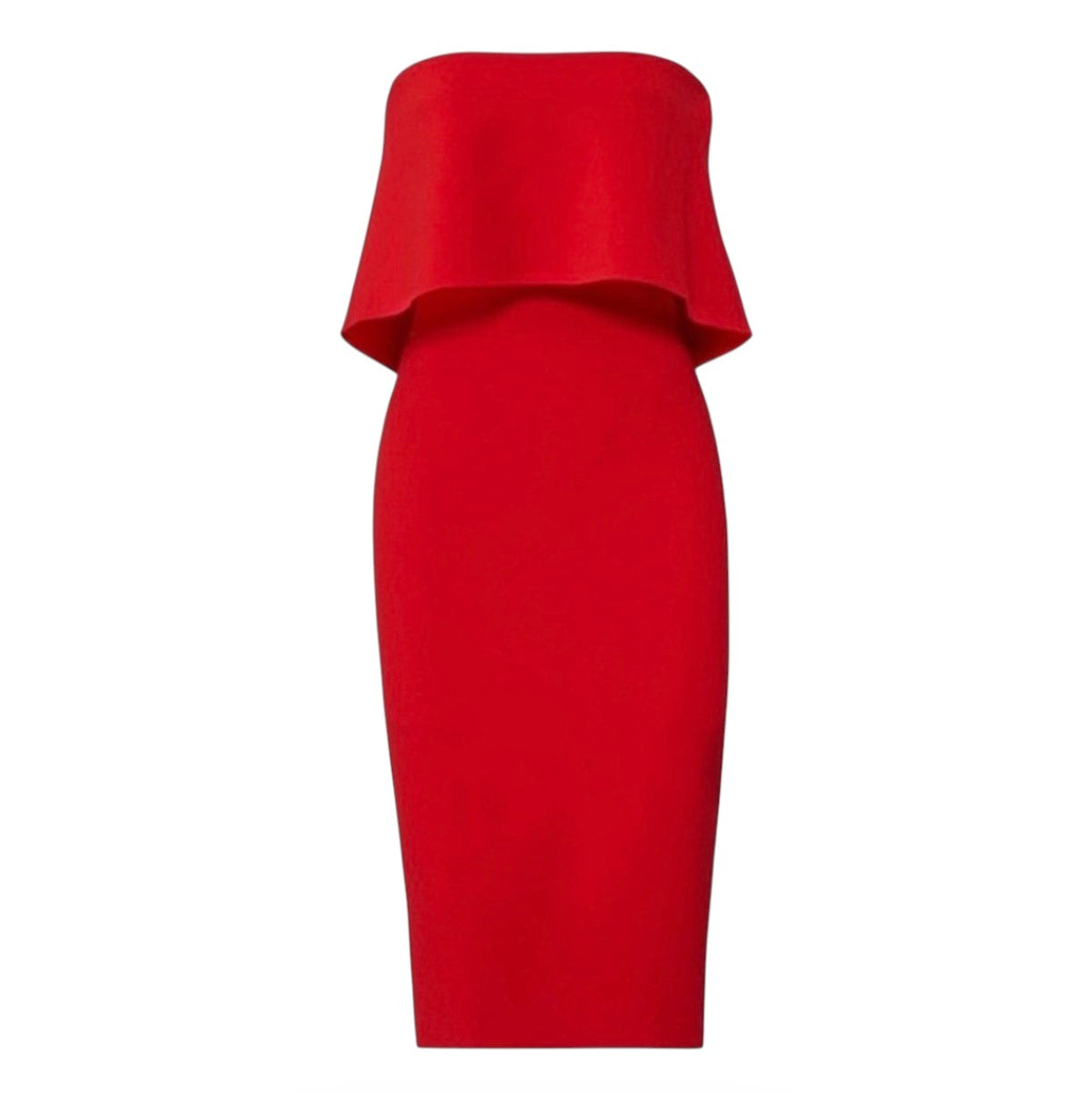 LIKELY Strapless Ruffle Driggs Dress in Scarlet Red Sz 8