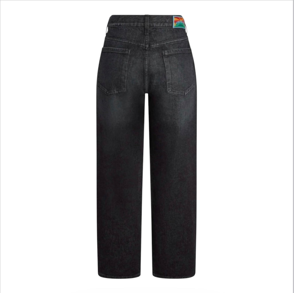 Daily Blue Mantra Wide Barrel Jean in Onyx Sz 25