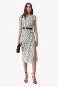 IRO PARIS
Rachelie Printed Silk Long Dress Sz 42 US XL $595