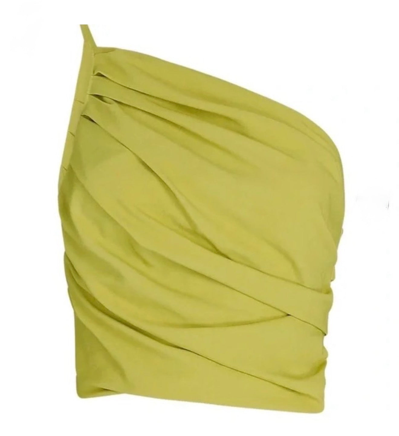 The Sei Gathered Asymmetric One Shoulder Top & Amino Skirt Set chartreuse 
Size 0 $770