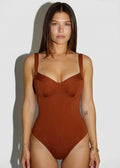 TA3 Lifty Copper Lace Up Back Corset One Piece Swimsuit
Size Medium Regular/Long F/G Cup