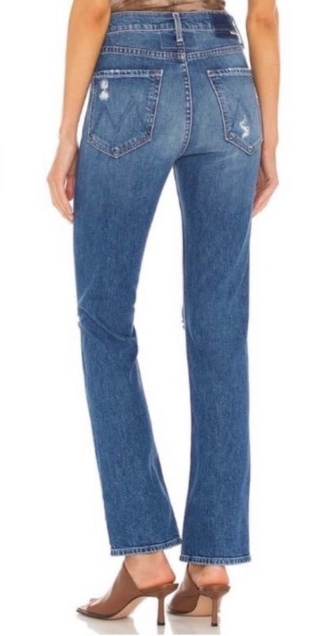 MOTHER Superior High
Waisted Rider Skimp Jeans Playing With Scissors Sz 28 $268