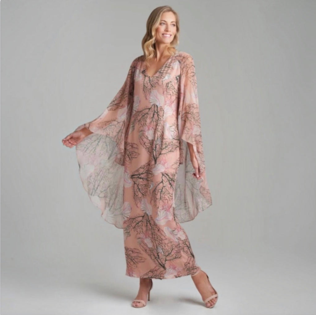 Ala von Auersperg Angelina Silk Maxi Dress in Runaway Beach Sz 6