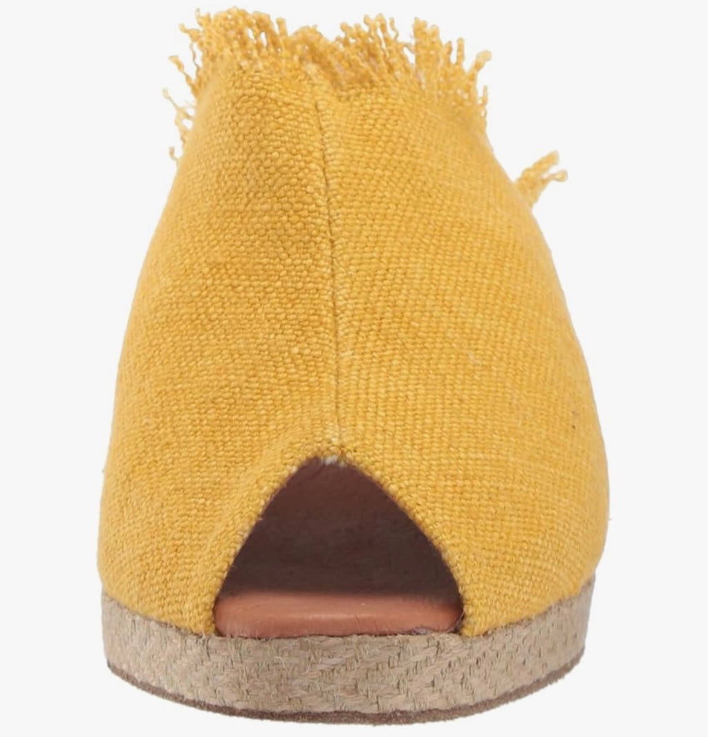André Assous Women's Popy Espadrille Wedge Sandal in Yellow Sz 9 $198