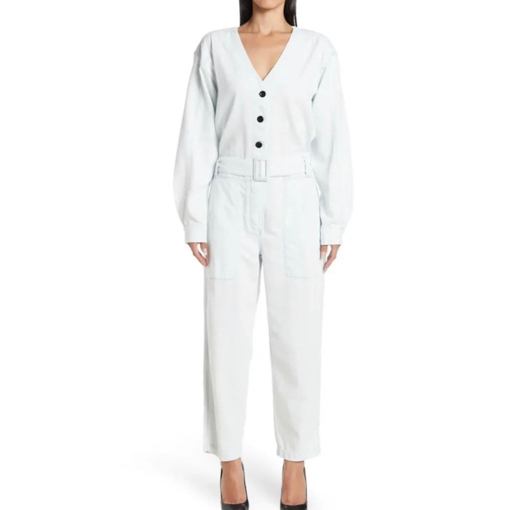 Proenza Schouler Womens Cotton
Chambray Jumpsuit in Bleach Size Sz 2 $495