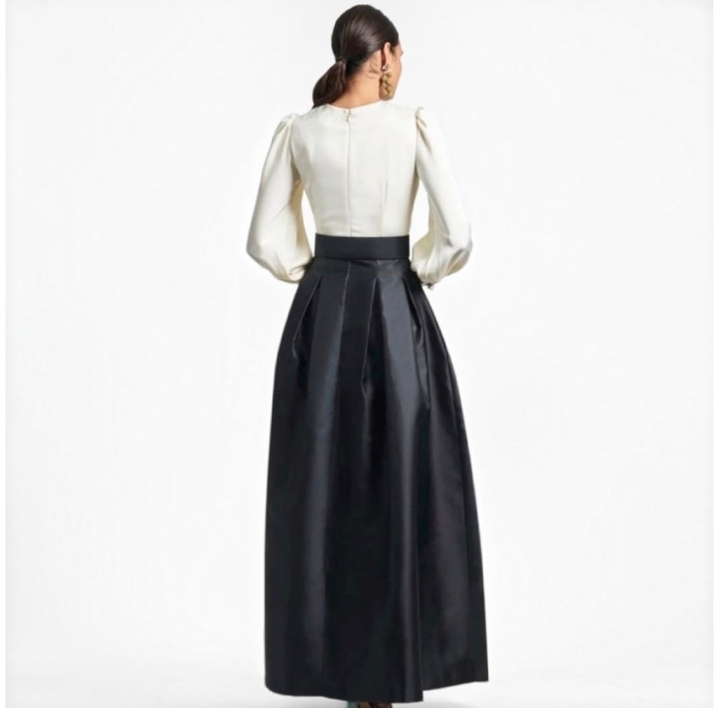 Sachin & Babi Zoe Mikado Ball Gown Ivory Black