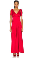 Line & Dot Harles Maxi Dress in Red Sz Small $161