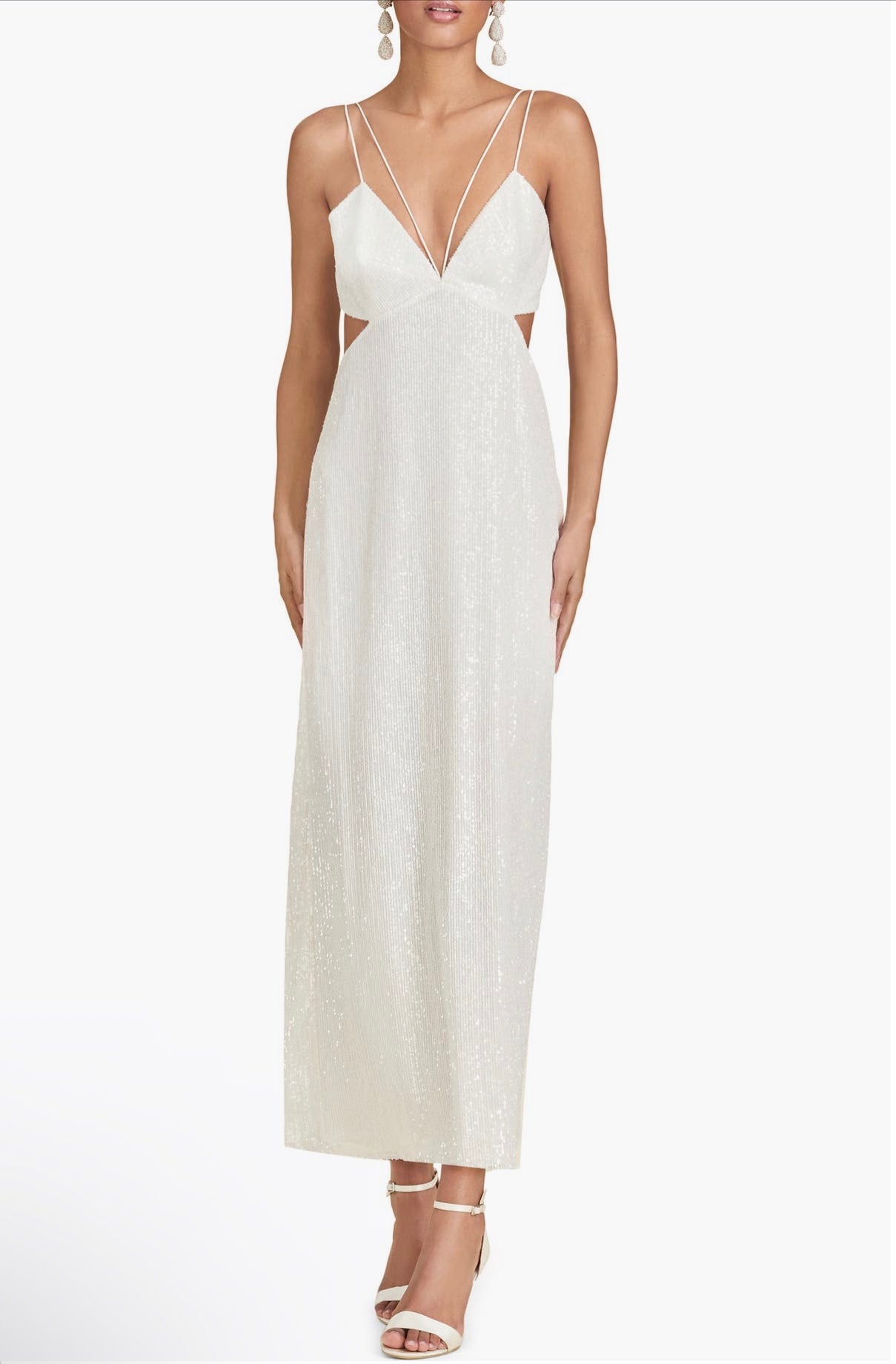 Sachin & Babi Vivi Cutout Sequin Column Dress Sz 4  $495