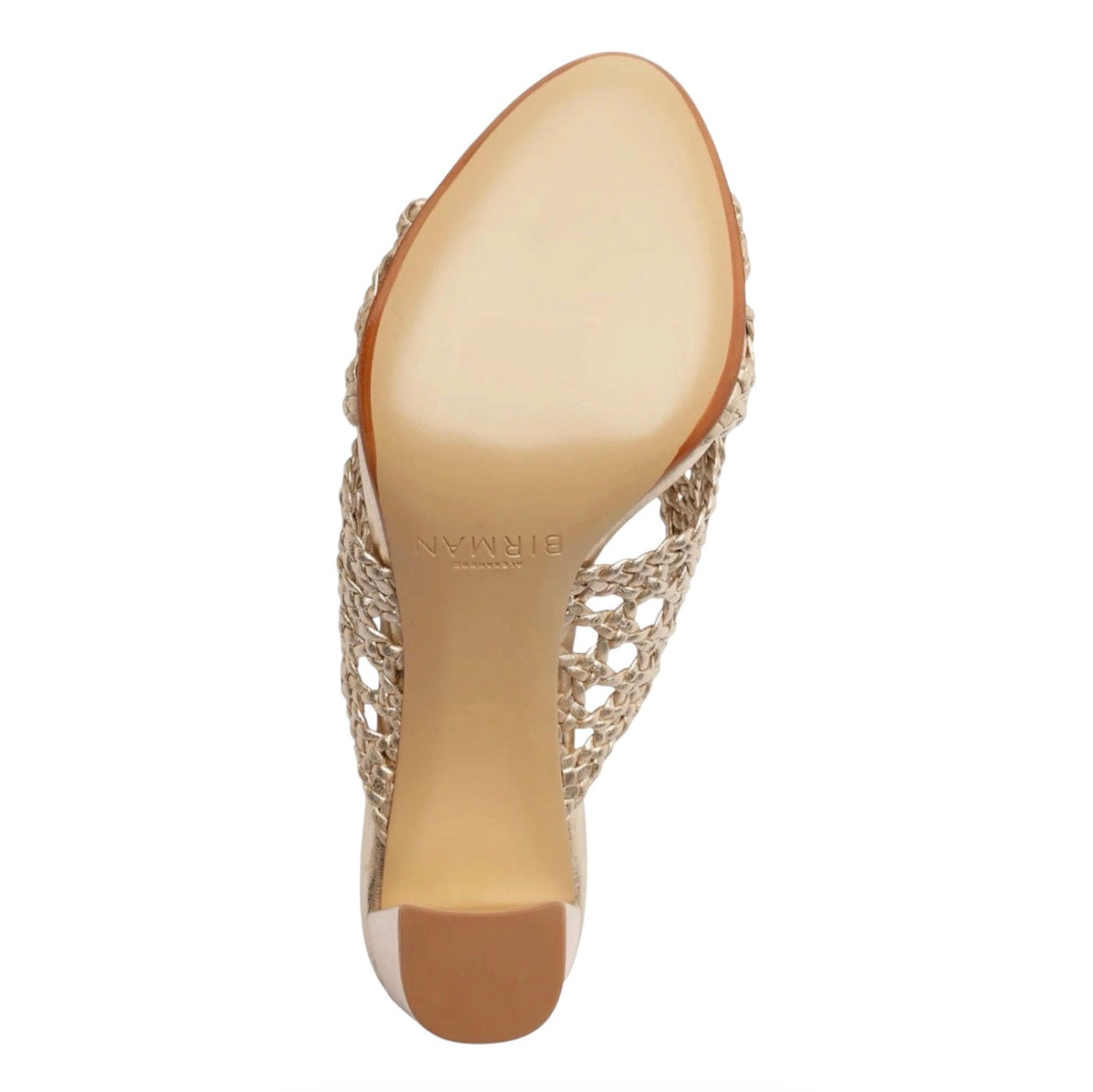 Alexandre Birman Belinda 75mm Woven Leather Mules Gold
Size 38.5 / US 8.5