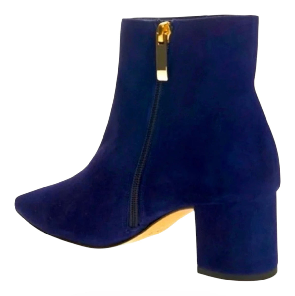 L'Agence Jeanne Pointed Toe Bootie Ankle Boot Suede Midnight
Blue Sz 37 Sz 7