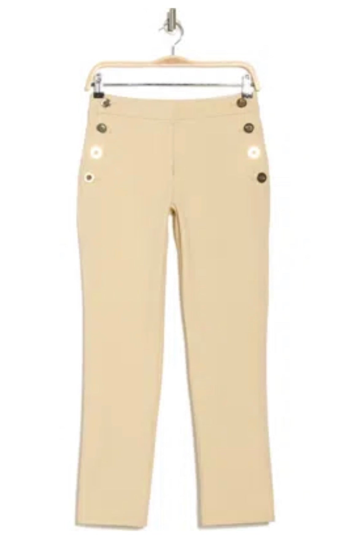 Derek Lam 10 Crosby $395 Kelis Ankle Straight Leg Sailor Pants in Tan Sz 4 $395