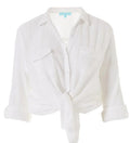 Melissa Odabash TASH WHITE SHIRT Sz Large $170