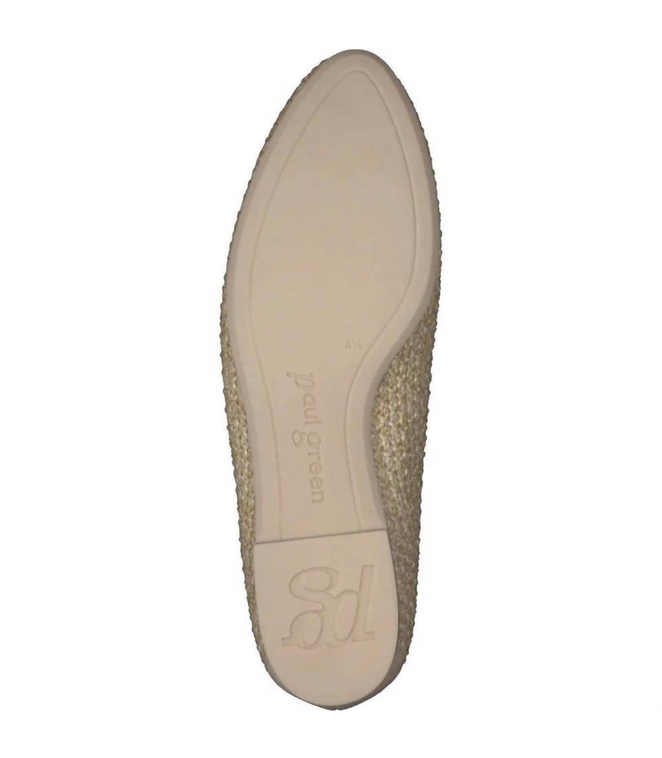 PAUL GREEN women's robbie flat loafer in natural beige raffia sz 7 $379