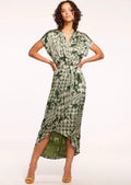 Ramy Brook Oakley Dress in Dark Sage Combo Sz 2 $585